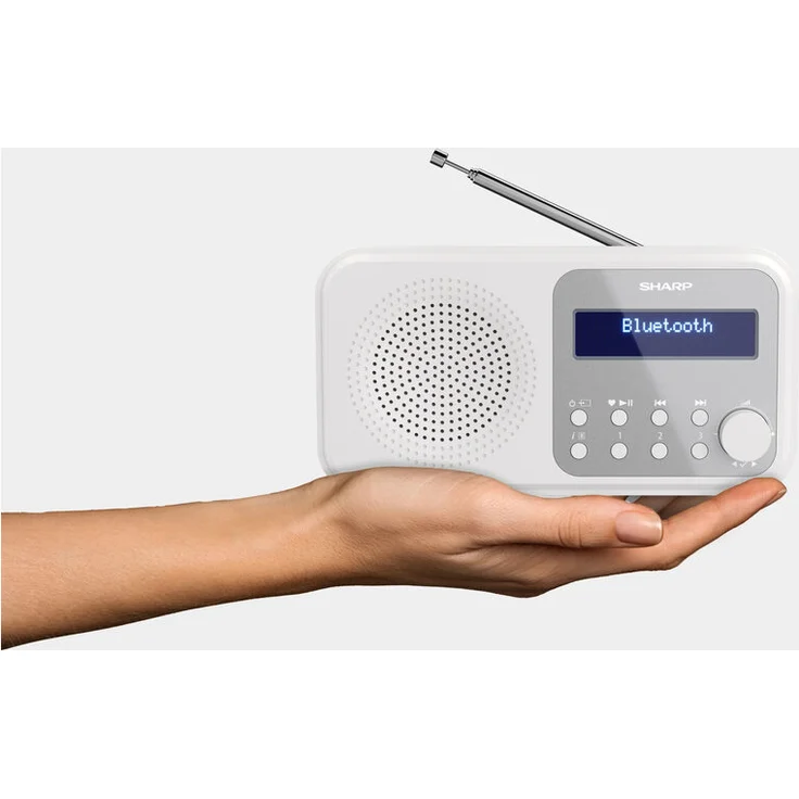 Sharp DR-P420WH Digitalradio mit Bluetooth 5.0, DAB, DAB+, UKW (FM), weiß – Bild 3
