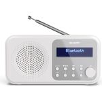 Sharp DR-P420WH Digitalradio mit Bluetooth 5.0, DAB, DAB+, UKW (FM), weiß