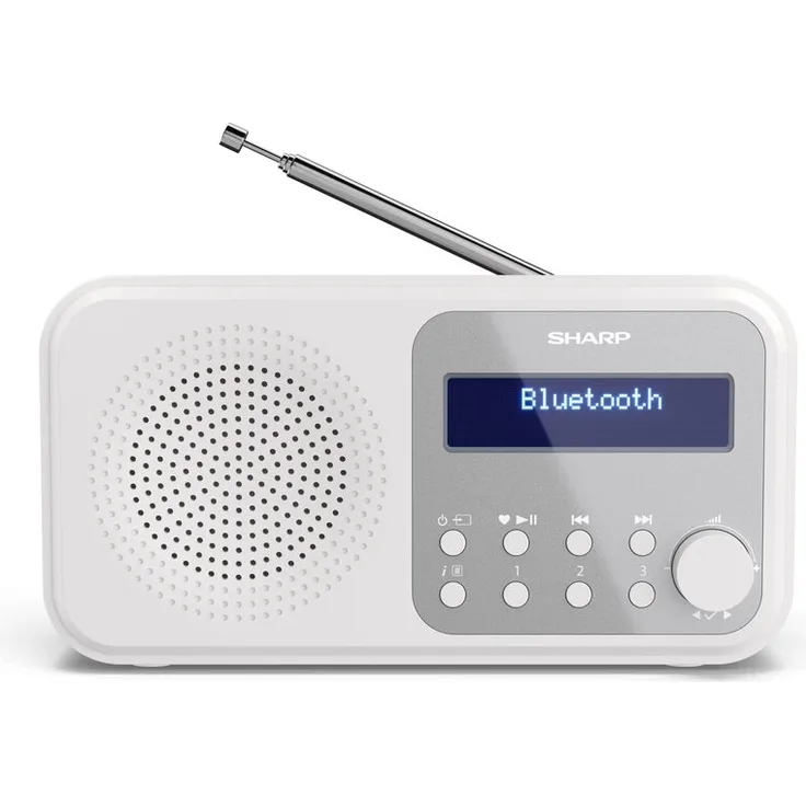 Sharp DR-P420WH Digitalradio mit Bluetooth 5.0, DAB, DAB+, UKW (FM), weiß