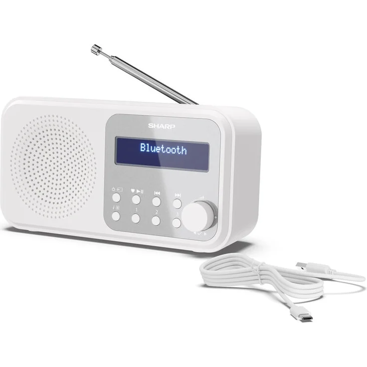 Sharp DR-P420WH Digitalradio mit Bluetooth 5.0, DAB, DAB+, UKW (FM), weiß – Bild 7