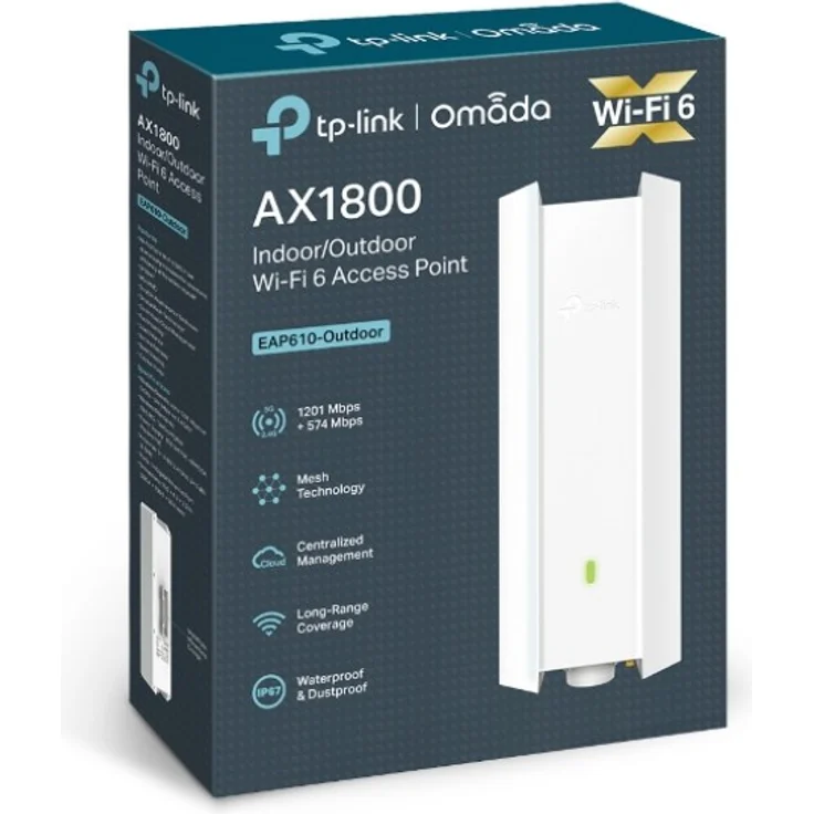 TP-Link EAP610-Outdoor AX1800 Gigabit Dualband WiFi 6 WLAN Access Point, Dualband 1775 Mbit/s, Omada SDN, zentrales Management, 1 Gigabit Port, IP67, nahtloses WLAN-Roaming, PoE angetriebene, weiß – Bild 9