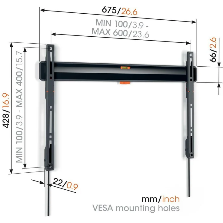 Vogel's COMFORT TVM 3605 Fixed Large Wandhalterung, schwarz – Bild 5