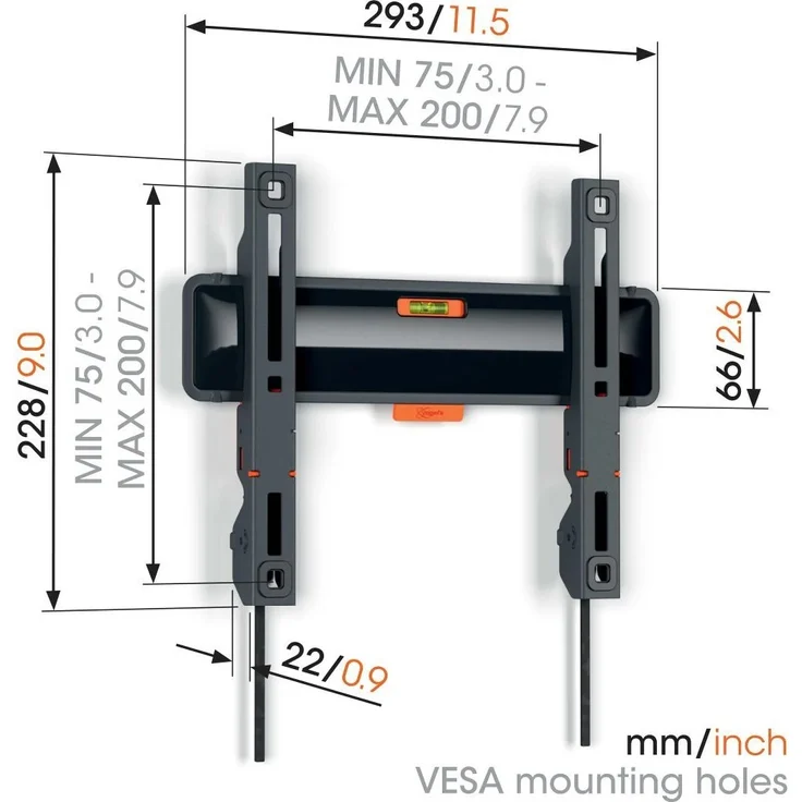 Vogel's COMFORT TVM 3205 Fixed Small Wandhalterung, schwarz – Bild 5