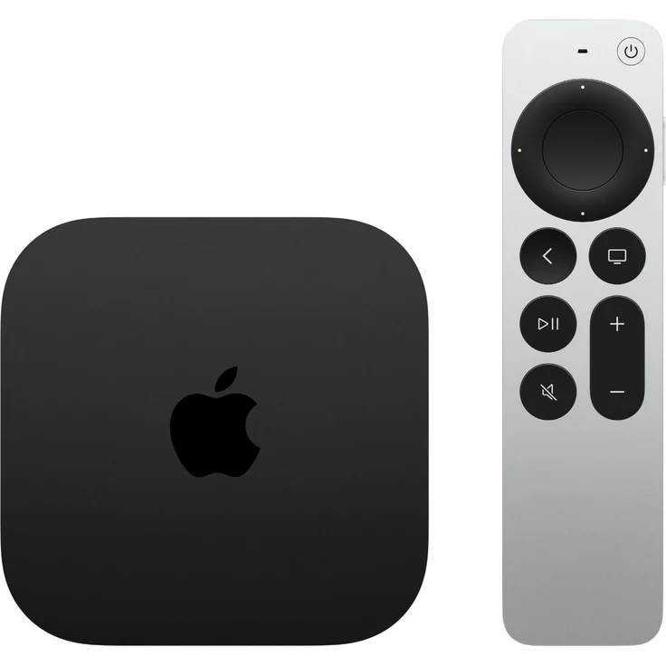 Apple TV 4K Wi-Fi, Ethernet 128GB (3. Generation), Dolby Atmos, Dolby Vision, A15 Bionic (2022), schwarz/silber – Bild 4