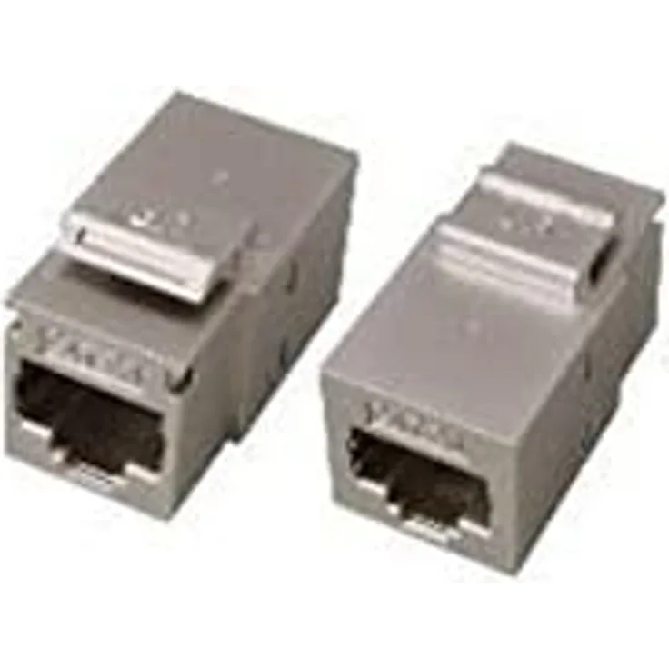 EFB Keystone Einbauadapter RJ45 STP, Cat.6A, Buchse beidseitig 1:1 geschirmt Metallgehäuse