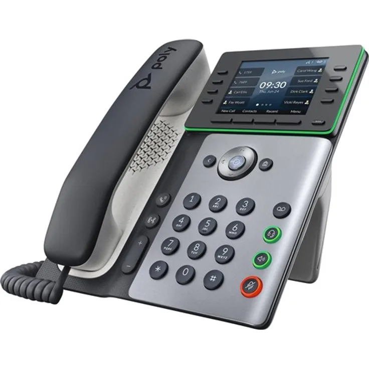 Poly Edge E320 IP Phone, VoIP-Telefon mit Rufnummernanzeige/Anklopffunktion, dreiweg Anruffunktion, SIP, SDP (2200-87000-025)