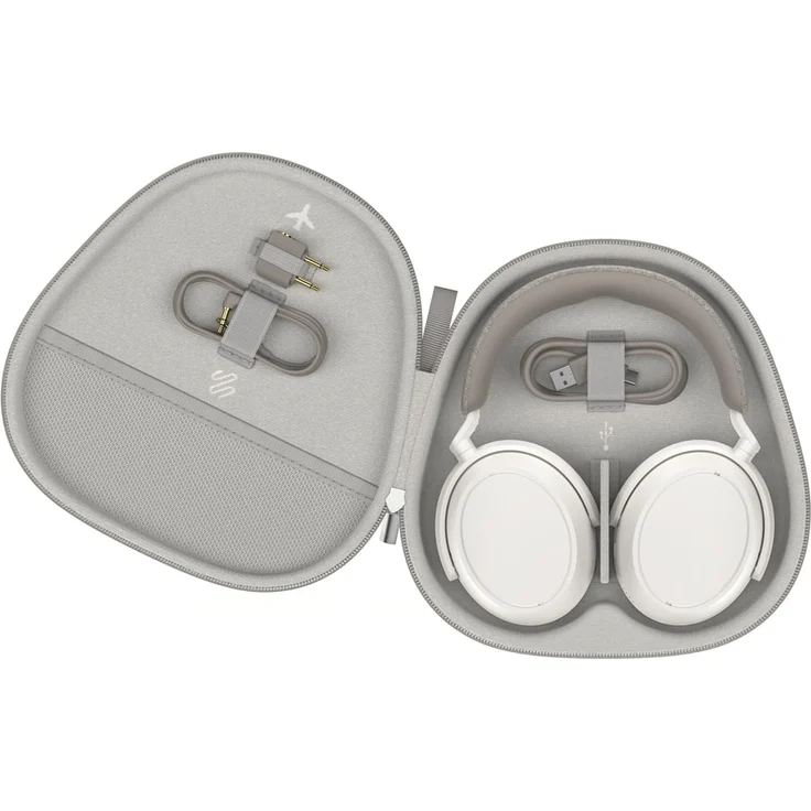 Sennheiser Momentum 4 Over-Ear-Kopfhörer mit Hybrid Adaptive Noise Cancelling, Transparenzmodus, Smart Pause, weiß – Bild 6