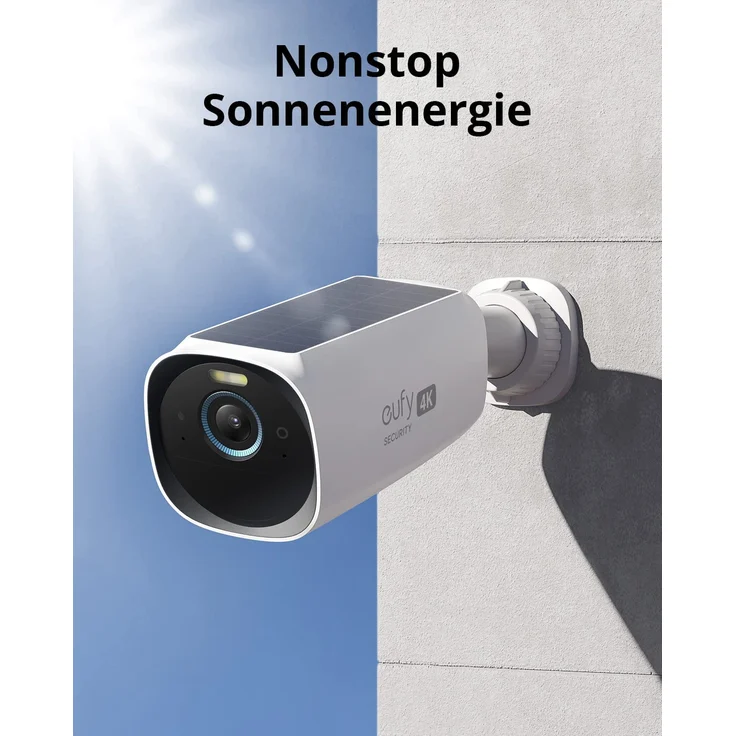 eufy Security eufyCam S330 3, Überwachungskamera außen, 4K kabellose Überwachungskamera Solar 2+1 mit Gesichtserkennung KI, farbige Nachtsicht – Bild 2