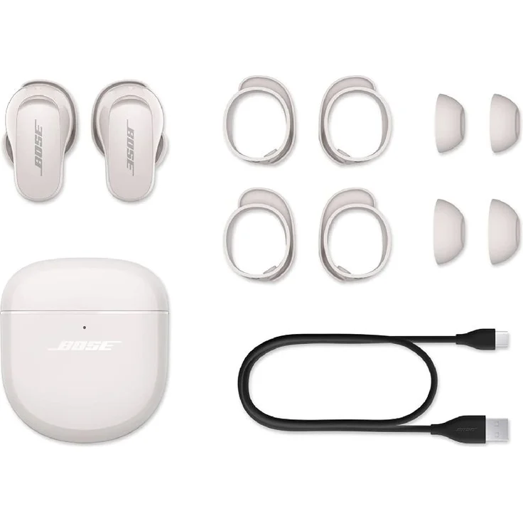 Bose QuietComfort Earbuds II In-Ear-Kopfhörer mit Active Noise Cancelling, Transparenzmodus, weiß – Bild 7