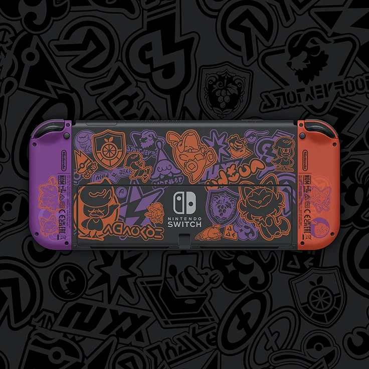 Nintendo Switch OLED-Modell 64 GB - Pokémon Karmesin & Purpur-Edition – Bild 4