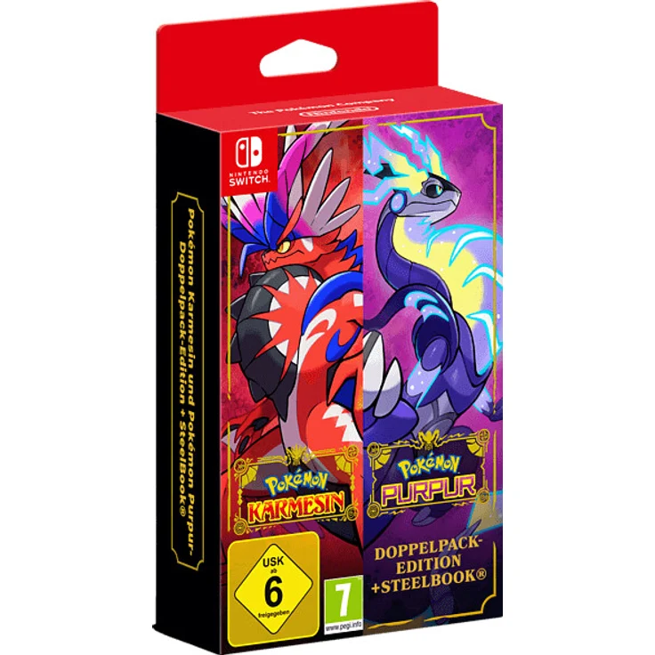 Pokémon Karmesin und Pokémon Purpur-Doppelpack-Edition + SteelBook (Switch) – Bild 1
