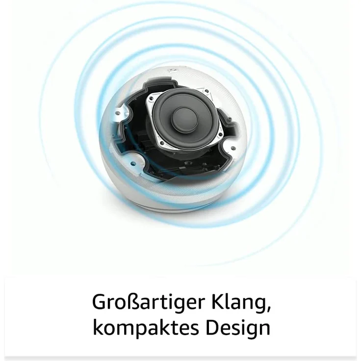 Amazon Echo Dot (5. Generation, 2022) mit Uhr, Smarter Lautsprecher mit Uhr und Alexa, Graublau – Bild 3