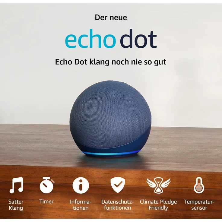 Amazon Echo Dot (5. Generation, 2022), Smarter Lautsprecher mit Alexa, Tiefseeblau – Bild 3