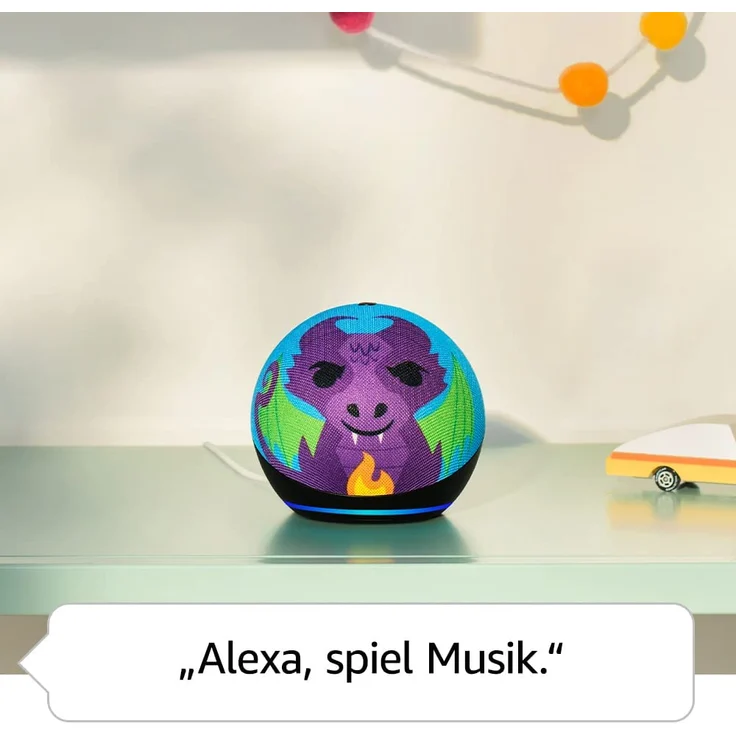 Amazon Echo Dot Kids (5. Generation, 2022), für Kinder entwickelt, mit Kindersicherung und Alexa, Drachen-Design – Bild 3