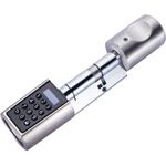 Woox 701150 Smartes Türschloss für Zuhause mit drei Entriegelungsmöglichkeiten, ZigBee, silber (R7056)