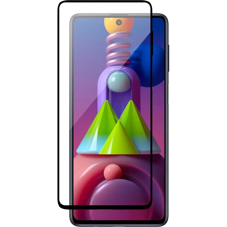 COFI 1453 5D Schutz Glas kompatibel mit SAMSUNG GALAXY M51 (M515F) Curved Panzer Folie Vollständig Klebend und Abdeckung