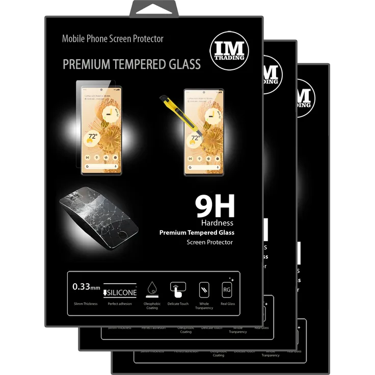 COFI 1453 3X Panzer Schutz Glas 9H Tempered Glass Display Schutz Folie Display Glas Screen Protector kompatibel mit Google Pixel 6 Pro