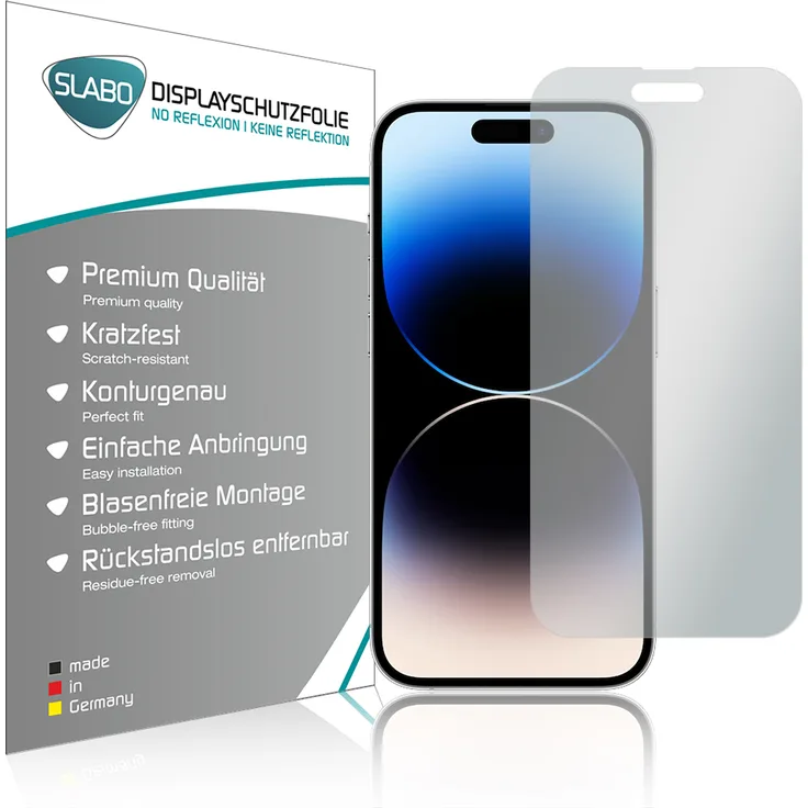4x Slabo Displayschutzfolie für iPhone 14 Pro MATT "No Reflexion" Displayfolie Schutzfolie Folie