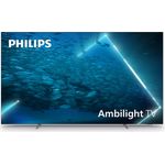 Philips 65OLED707-12 164 cm (65 Zoll) OLED Ambilight Smart TV (Ultra HD, Dolby Vision, HDR10+, HDR10+ Adaptive, HDR10, HLG, OLED) HD-Triple-Tuner (Sat, Antenne, Kabel) Modelljahr 2022 Energieklasse G (DE-Modell)