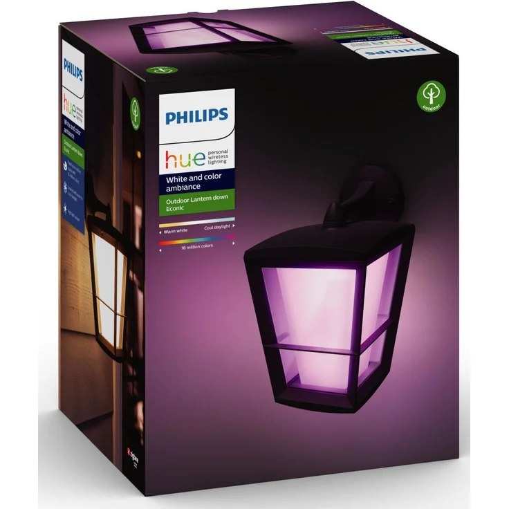 Philips Lighting Hue LED-Außenwandleuchte Econic LED fest eingebaut 15W RGBW (17440-30-P7) – Bild 2