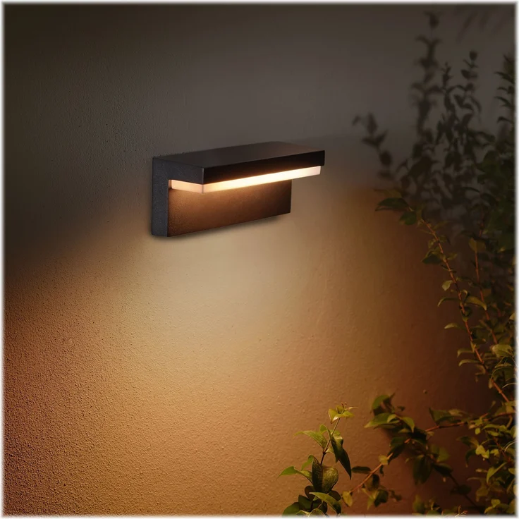 Philips Hue White and Color Ambiance LED Außenwandleuchte Nyro, dimmbar, bis zu 16 Millionen Farben, steuerbar via App, kompatibel mit Amazon Alexa (Echo, Echo Dot) – Bild 7