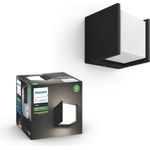 Philips Hue White LED Wandleuchte Fuzo (quadratisch block), für den Außenbereich, dimmbar, warmweißes Licht, steuerbar via App, kompatibel mit Amazon Alexa (Echo, Echo Dot)