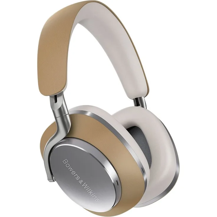 Bowers & Wilkins PX8 Over-Ear-Kopfhörer mit Hybrid Active Noise Cancelling, Transparenzmodus, Trägersensor, beige