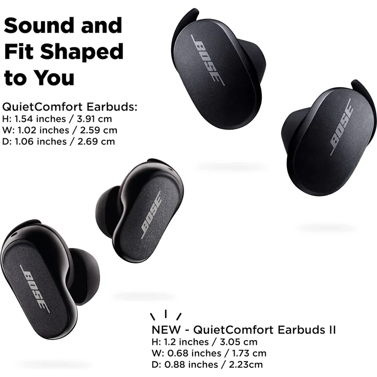 Bose QuietComfort Earbuds II In-Ear-Kopfhörer mit Active Noise Cancelling, Transparenzmodus, schwarz – Bild 4