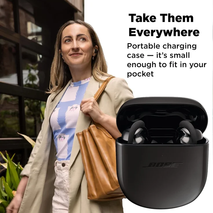 Bose QuietComfort Earbuds II In-Ear-Kopfhörer mit Active Noise Cancelling, Transparenzmodus, schwarz – Bild 5
