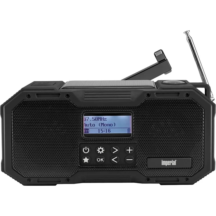 IMPERIAL DABMAN OR 1 DAB+ Outdoor Radio mit Akku und Solarzellen, schwarz