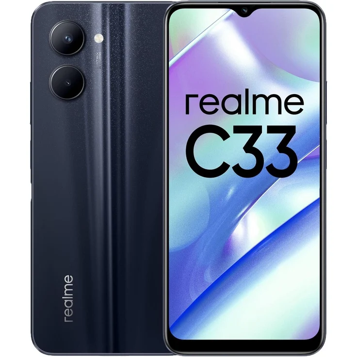 realme C33 Smartphone 16,51cm (6,5 Zoll) IPS-Display, 64GB interner Speicher, 4GB RAM, Android 12, Dual-SIM, Night Sea – Bild 1