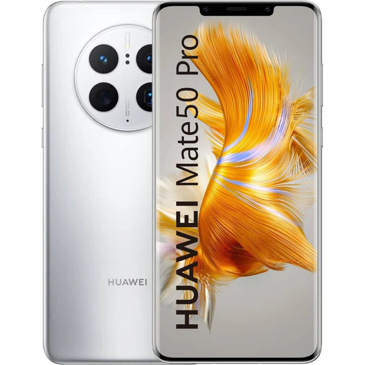 Huawei Mate 50 Pro Smartphone 17,12cm (6,74 Zoll) OLED-Display, 256GB interner Speicher, 8GB RAM, Dual-SIM, Silber – Bild 12