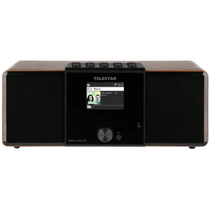 TELESTAR DIRA S 32i CD Digitalradio DAB mit CD Player,  walnuss/schwarz – Bild 1