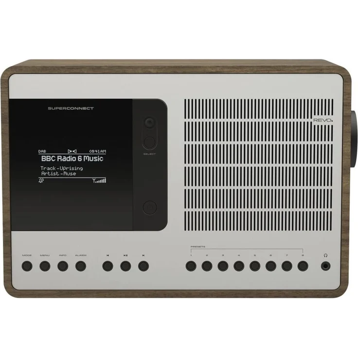 REVO SuperConnect Stereo DAB+ Digitalradio und WLAN-Internetradio, walnuss/silber – Bild 2
