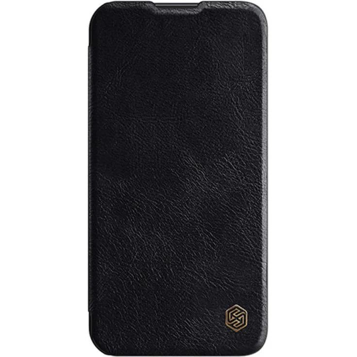 Nillkin Qin Pro Ledertasche für iPhone 14 Plus Schwarz