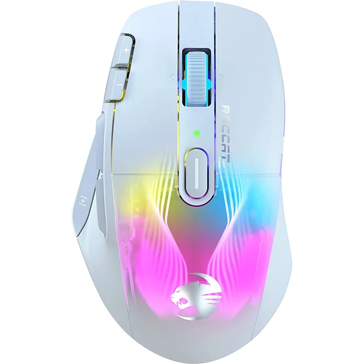 Roccat Kone XP Air – kabellose Gaming-Maus mit optischem Sensor mit 19.000 DPI, AIMO RGB-Beleuchtung, 4D-Mausrad, weiß (00215053) – Bild 1