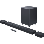 JBL BAR 1000 7.1.4-Soundbar mit Subwoofer und abnehmbaren Surround-Lautsprechern, schwarz