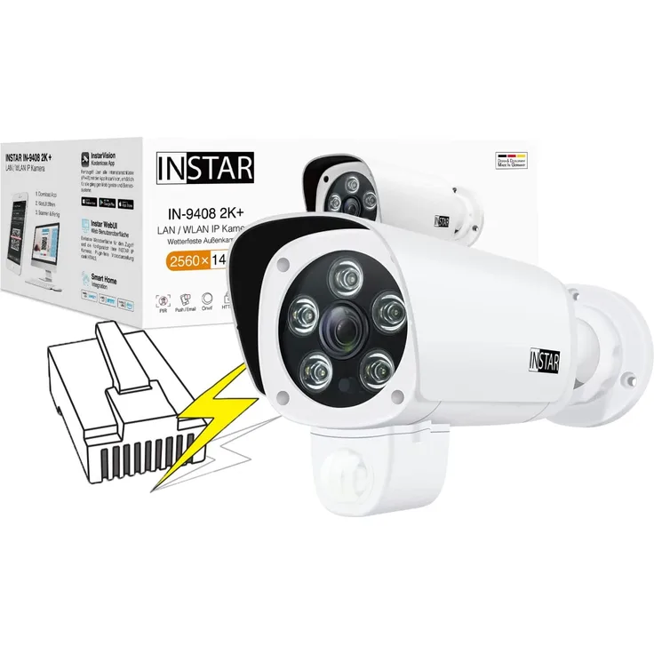 Instar IN-9408 2K+ LAN/POE ws 101667 LAN IP Überwachungskamera 2560 x 1440 Pixel