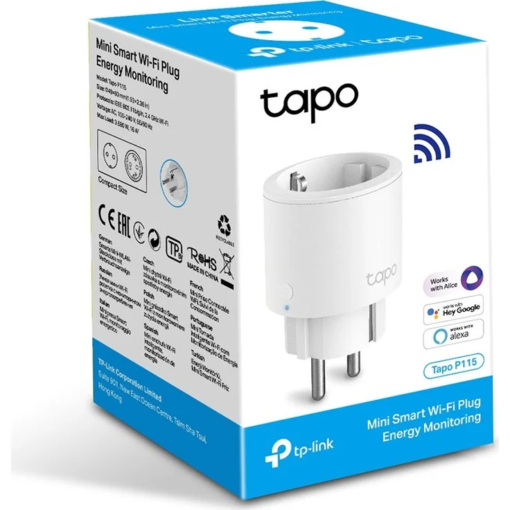 TP-Link Tapo Nano P115 Smart WLAN Steckdose mit Energieverbrauchskontrolle, Smart Home Alexa Steckdose, funktioniert mit Amazon Alexa, Google Home, Sprachsteuerung, Fernzugriff, kein Hub notwendig (1-Pack) – Bild 6