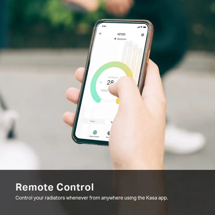 TP-Link Kasa KE100 KIT Smartes Heizkörperthermostat mit Hub, Thermostat Heizung digital, Energiesparen, Zeitplan, Steuerung unterwegs über App, Amazon Alexa & Google Assistant, einfache Installation & Verwendung, weiß – Bild 4