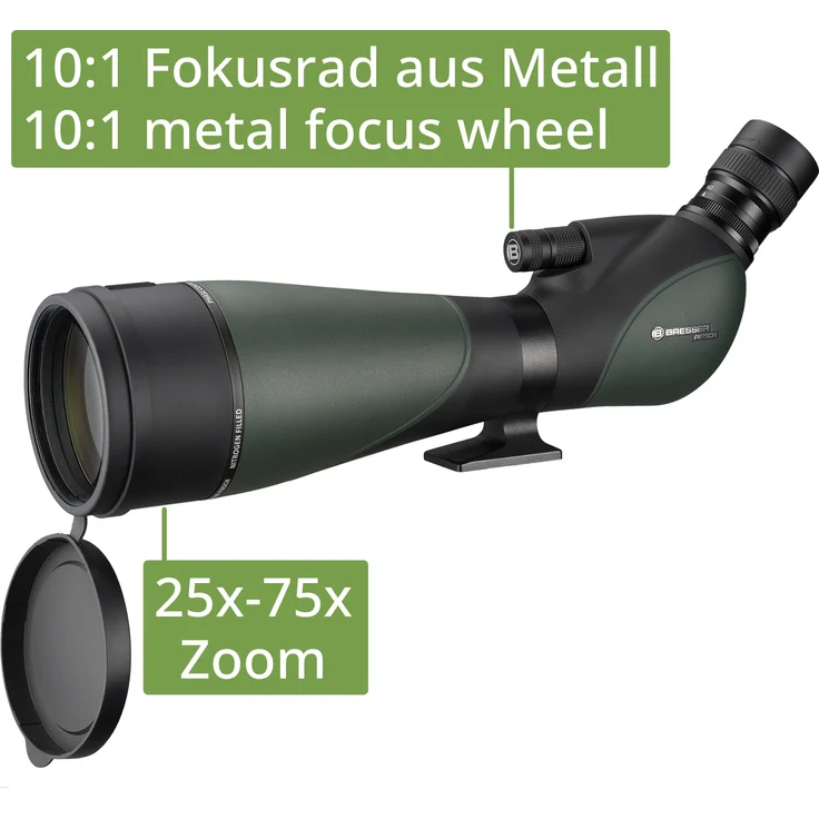 BRESSER Pirsch 25-75x100 Spektiv Gen. II mit DeLuxe 10:1 Fokus – Bild 1