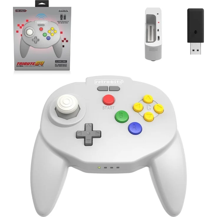 Retro Bit Tribute64 Wireless Controller, grau (Switch) – Bild 3