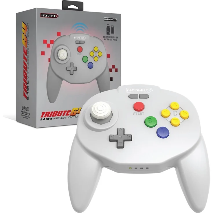 Retro Bit Tribute64 Wireless Controller, grau (Switch) – Bild 2