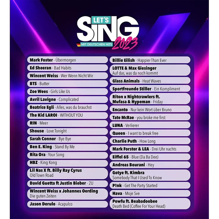 Let's Sing 2023 mit deutschen Hits 2 Mikrofone (Switch) – Bild 2