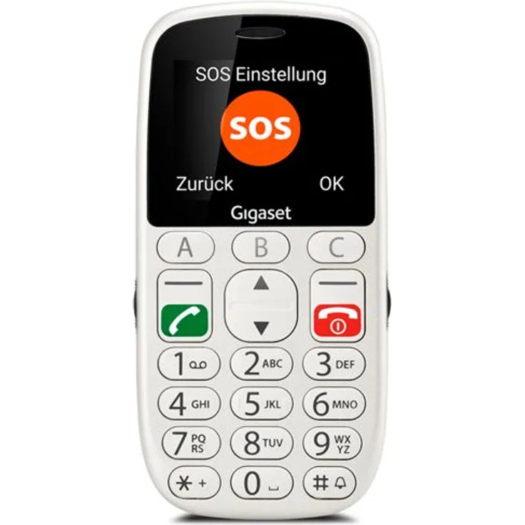 Gigaset GL390 Seniorenhandy 5,59cm (2,2 Zoll) Display, Weiß