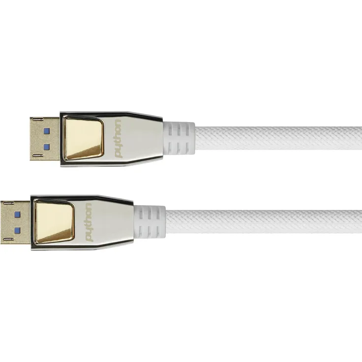 Good Connections Premium DisplayPort 2.0 Kabel, 54 Gbit/s, UHBR 13.5, 4K 240Hz - 8K 60Hz, Vollmetallstecker, Kupfer (DP20-PY010W)