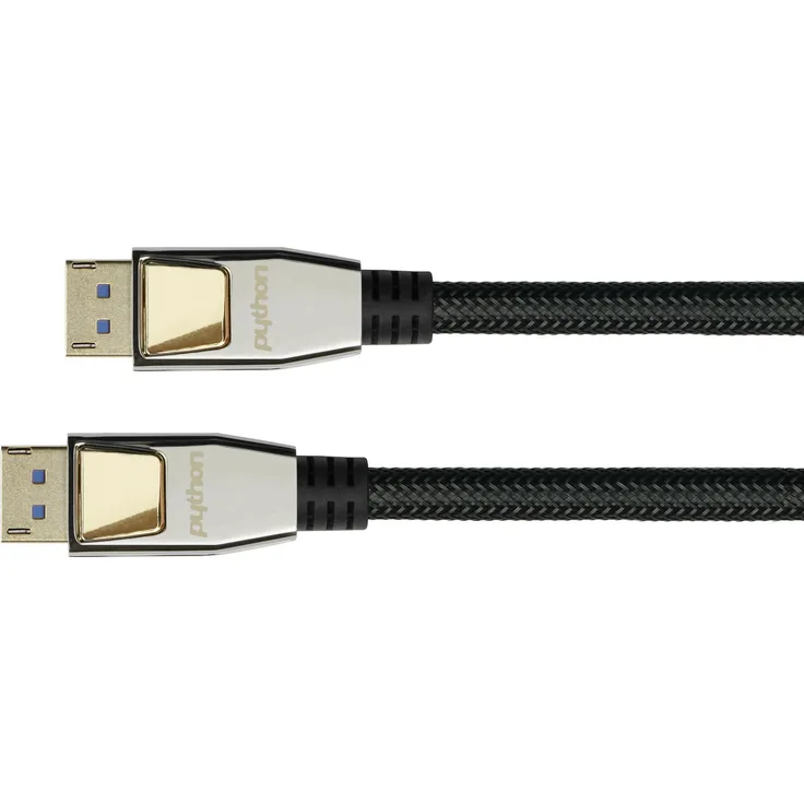Good Connections Premium DisplayPort 2.0 Kabel, 54 Gbit/s, UHBR 13.5, 4K 240Hz - 8K 60Hz, Vollmetallstecker, Kupfer (DP20-PY005)