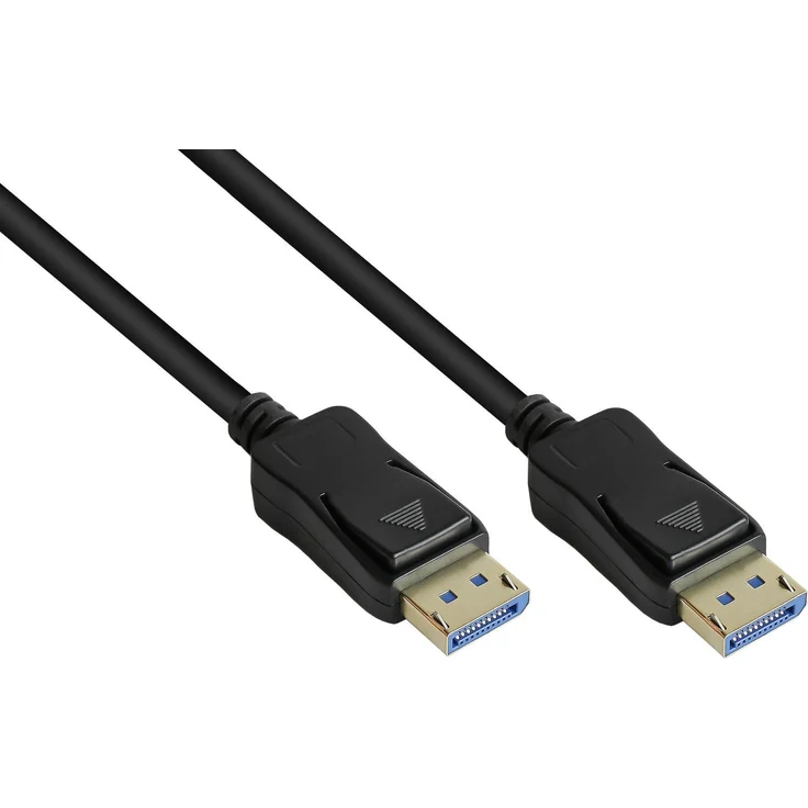 Good Connections DisplayPort 2.0 Kabel, 54 Gbit/s, UHBR 13.5, 4K 240Hz - 8K 60Hz, Kupferleiter, schwarz, 0.5m, Good (DP20-005) – Bild 1