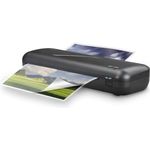 Hama Laminiergerät A4 mit Laminierfolien A4, A5, A6 und für Visitenkarten (4in1 Set Laminator mit Folien, Eckenabrunder, Schneidelineal, zuhause heiß Laminieren, schnelles Aufheizen, 80 bis 125 mic) (50560)