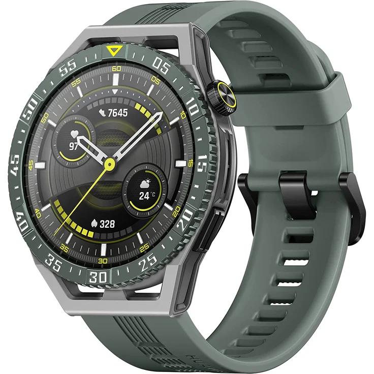 Huawei Watch GT 3 SE Smartwatch Unisex, 46mm, Fluorelastomerarmband, Wilderness Green – Bild 1